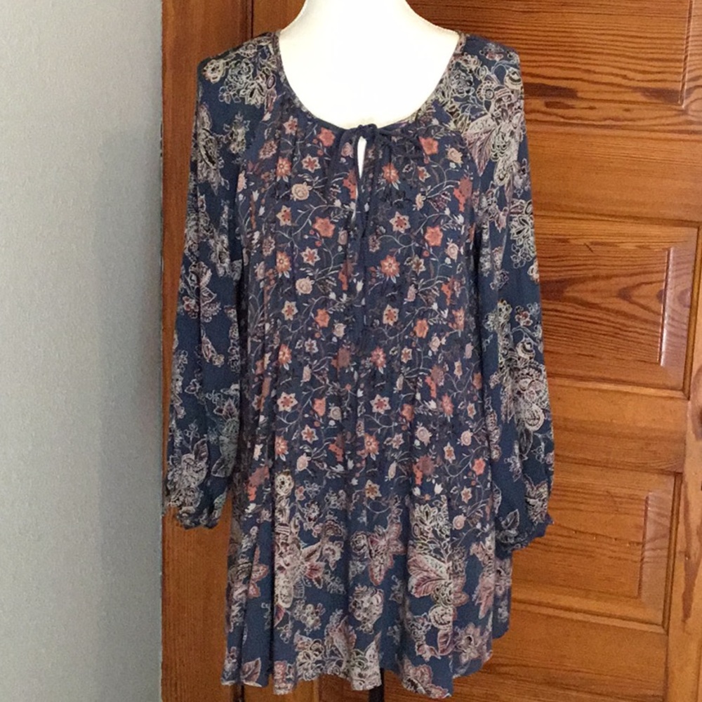 Urban Outfitters Navy Floral mini/tunic